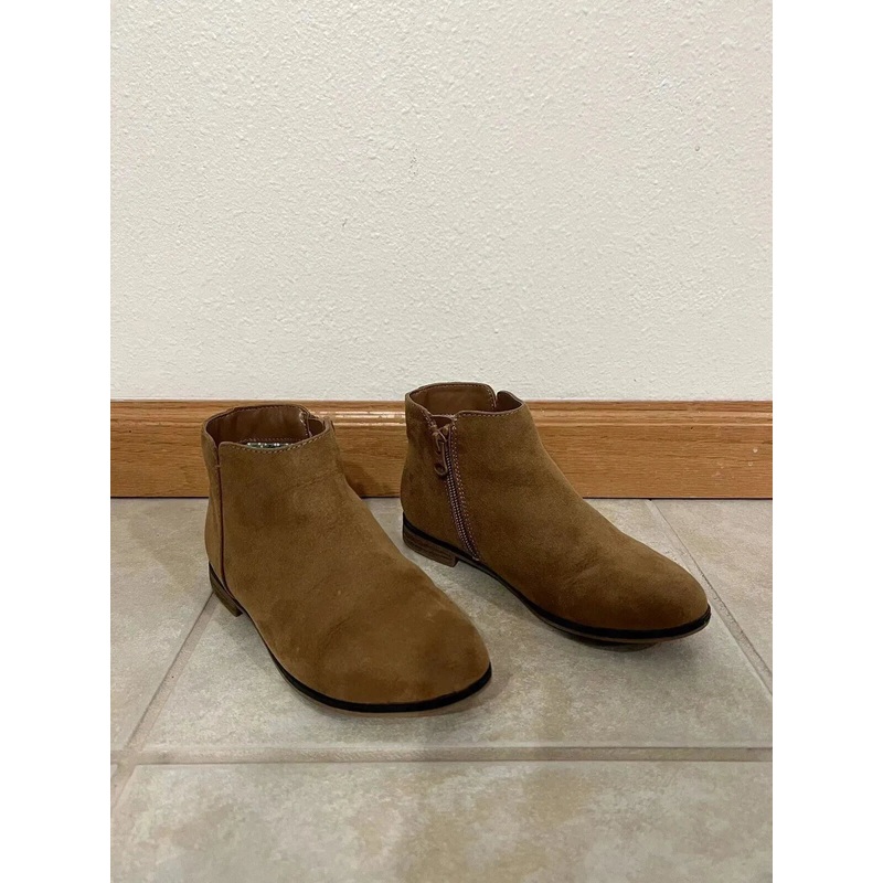 NEW Cat & Jack Girls’ Opal Zipper Boots Cognac Sz 1Y