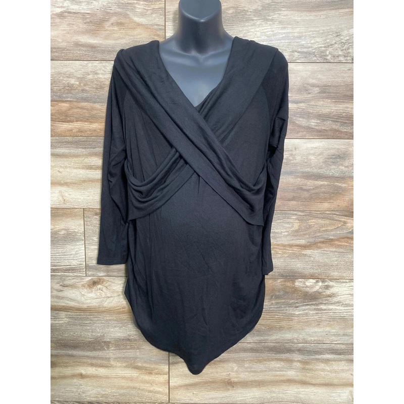 NEW Isabel Maternity Cross Front Top Black sz XXL