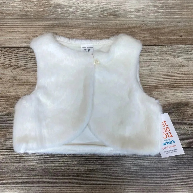 NEW Just One You Faux Fur Vest sz 6m White 6m New