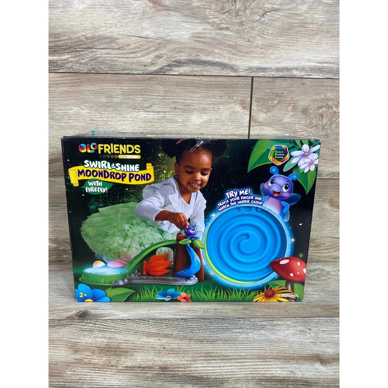 NEW Playskool Glo Friends – Swirl & Shine MoonDrop Pond With Firefly