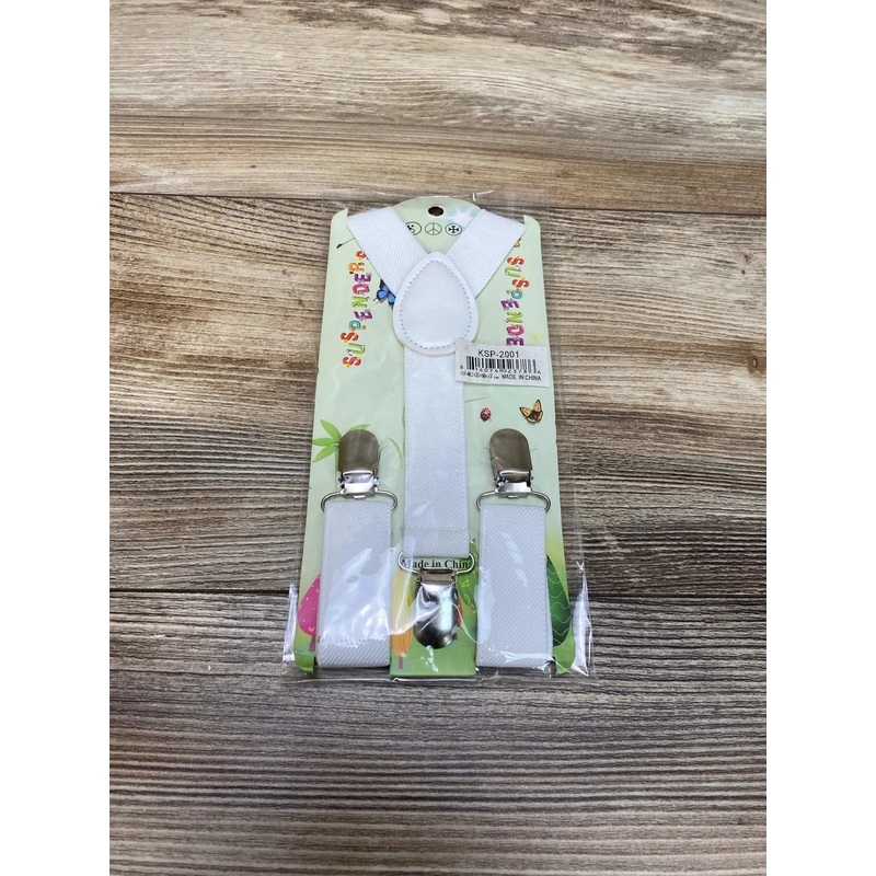 NEW White Suspenders sz 2-8Y