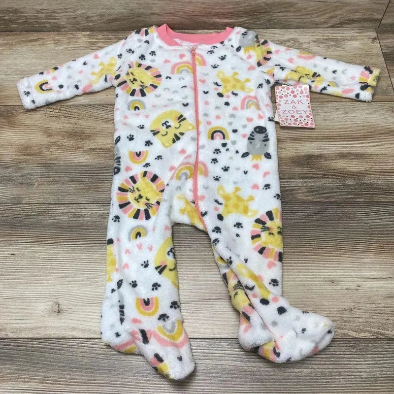 NEW Zak & Zoey Animal Print Blanket Sleeper sz 6-9m Pink 6-9m New