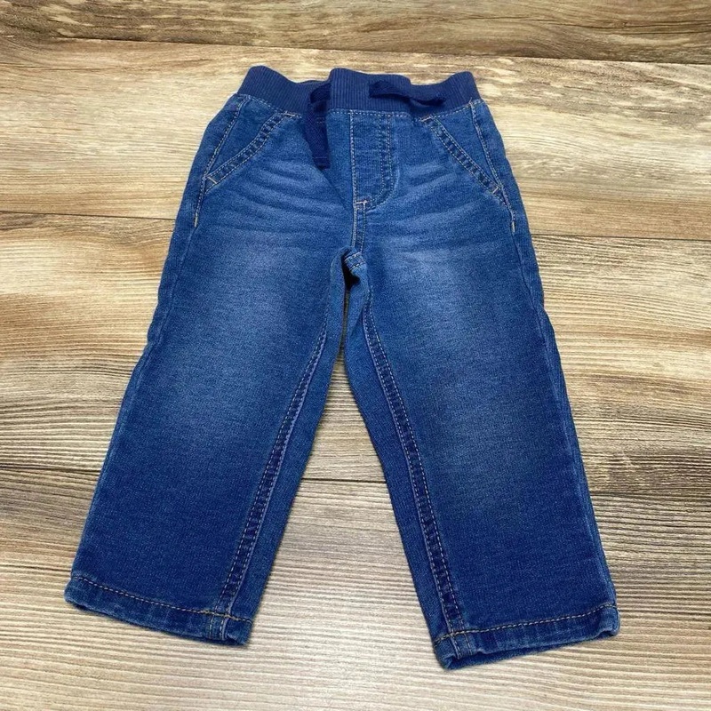 Okie Dokie Knit Waist Jeans sz 12m Blue 12m Used