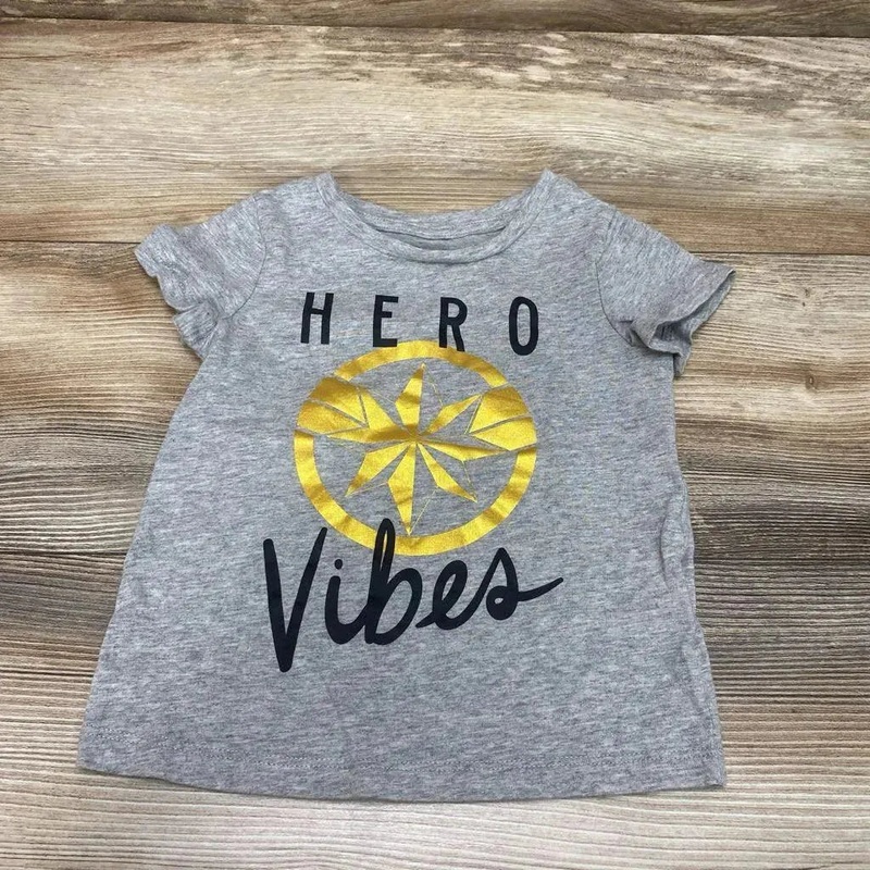Spotted Zebra Marvel Hero Vibes Shirt sz 2T Grey 2T Used