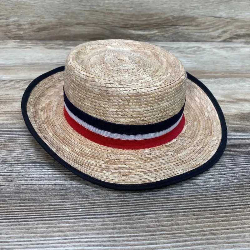 Straw Boater Hat Tan 3-6m Used