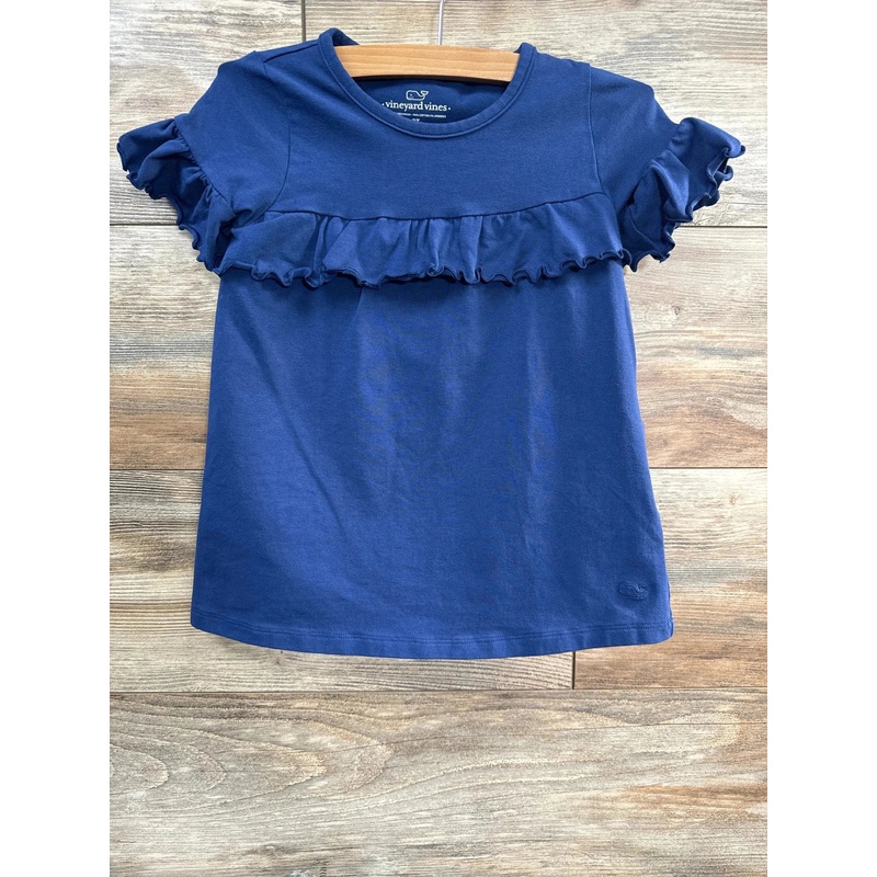 Vineyard Vines Ruffle Dress Navy sz 2T