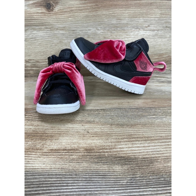 Air Jordan 1 Mid Bow TD ‘Noble Red’ Sneakers sz 9c