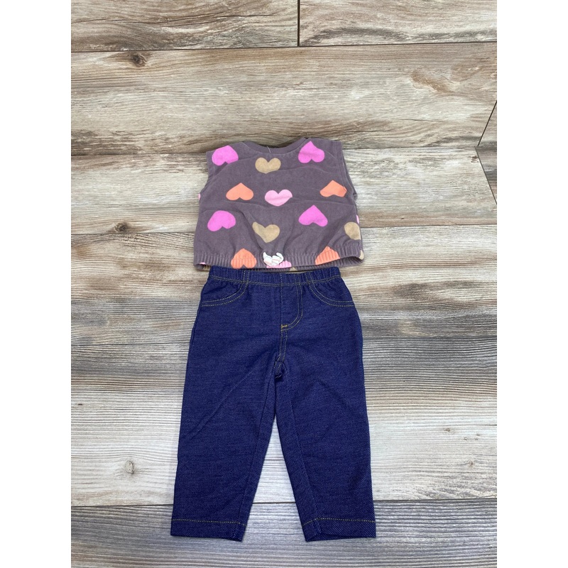 Carter’s 2pc Fleece Vest & Leggings Brown sz 6m