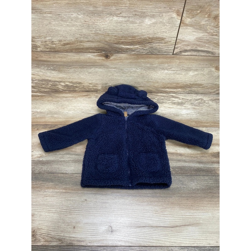 Carter’s Full Zip Bear Fleece Hoodie Navy sz 6m