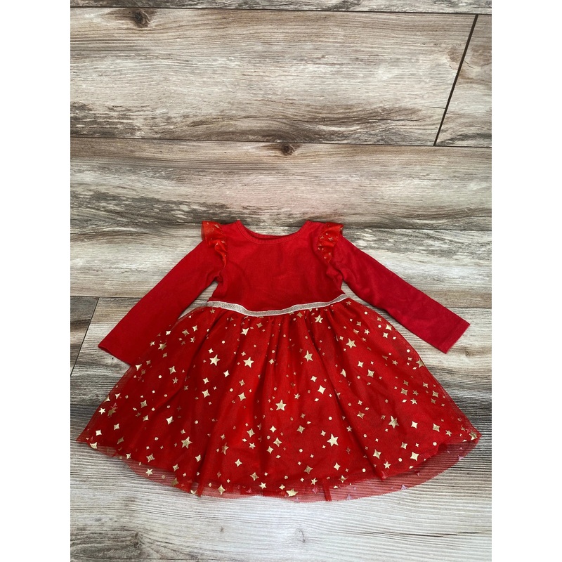 Cat & Jack Ruffle Tulle Dress Red sz 2T