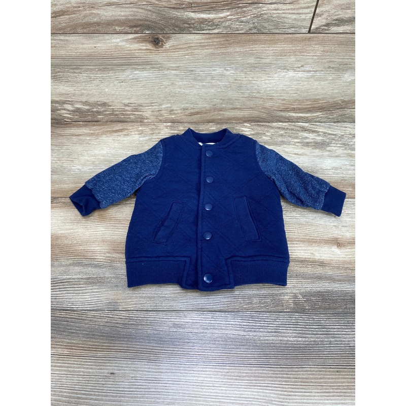 First Impressions Baby Boys Navy Quilted Varsity Jacket sz 0-3m