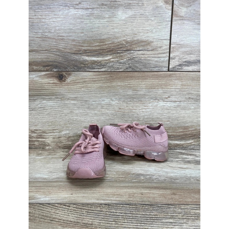 Girls Air Bubble Cushion Knit Sneakers Blush Pink Sz 4c