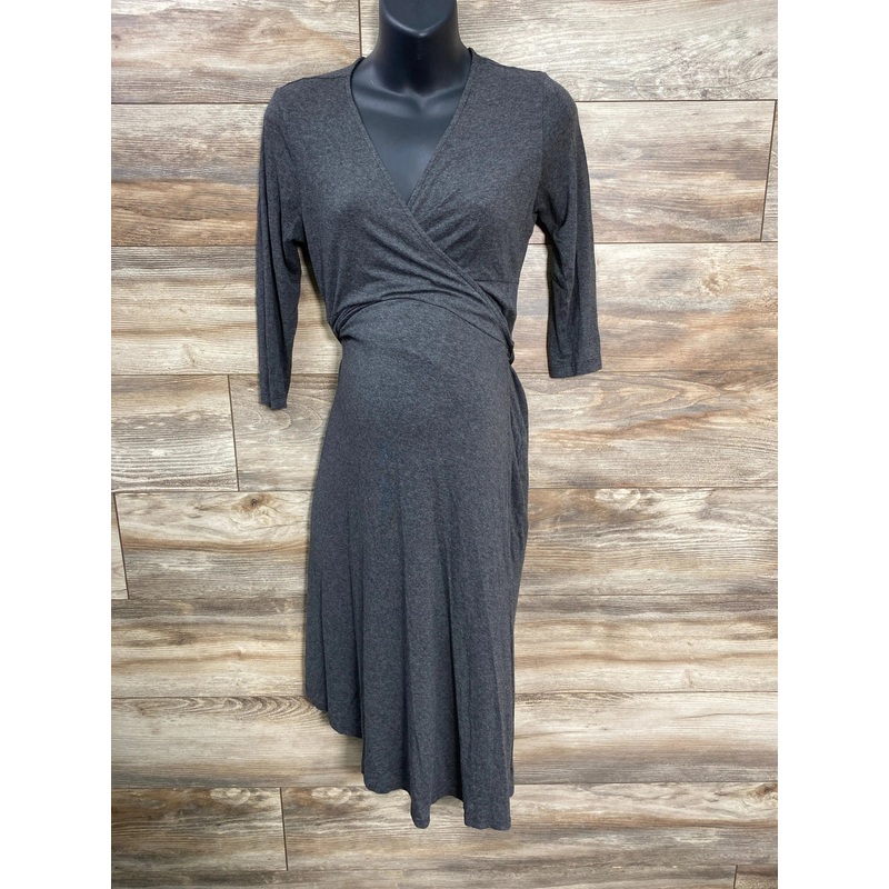Isabella Oliver Nursing Wrap Dress Grey sz Medium
