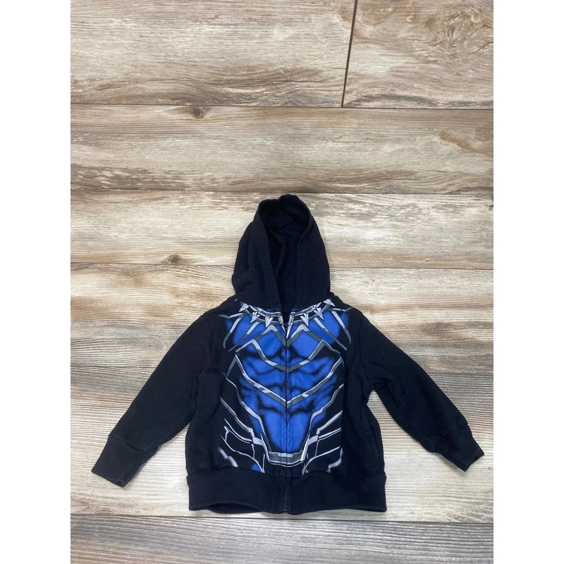 Marvel Black Panther Full Zip Hoodie Black sz 12m