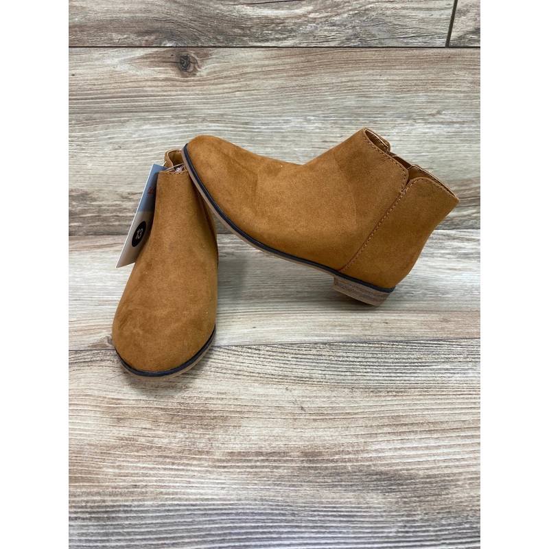 NEW Cat & Jack Girls’ Opal Zipper Booties Cognac Sz 13c