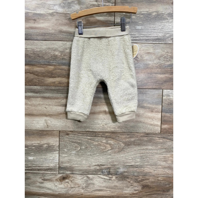 NEW First Impressions Faux Sherpa Joggers Pants Beige sz 3-6m