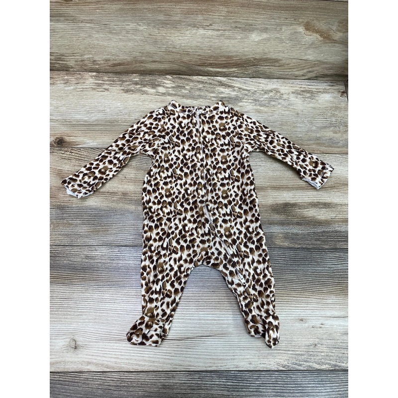 Old Navy Leopard Print Sleeper Beige sz 0-3m