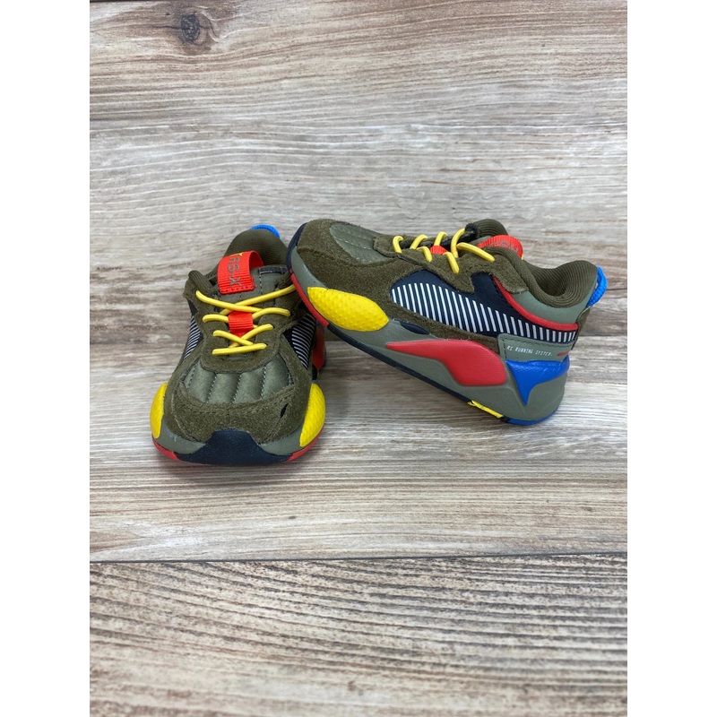 Puma RS-X Militia Sneakers in Olive Green sz 4c