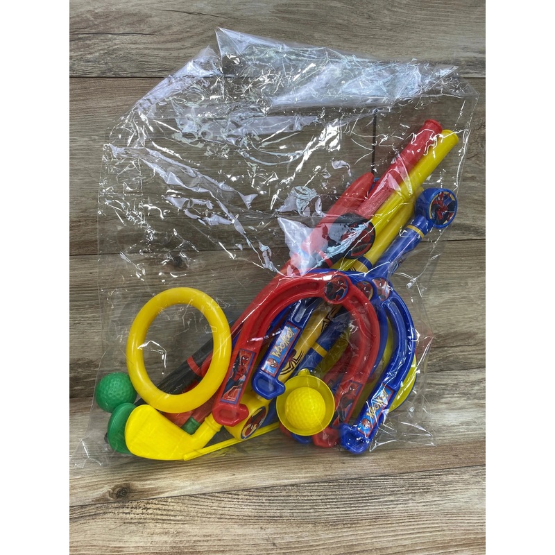 Ultimate Spider-Man Kids Birthday Party Ring Toss Game, Horseshoes & Miniature Golf