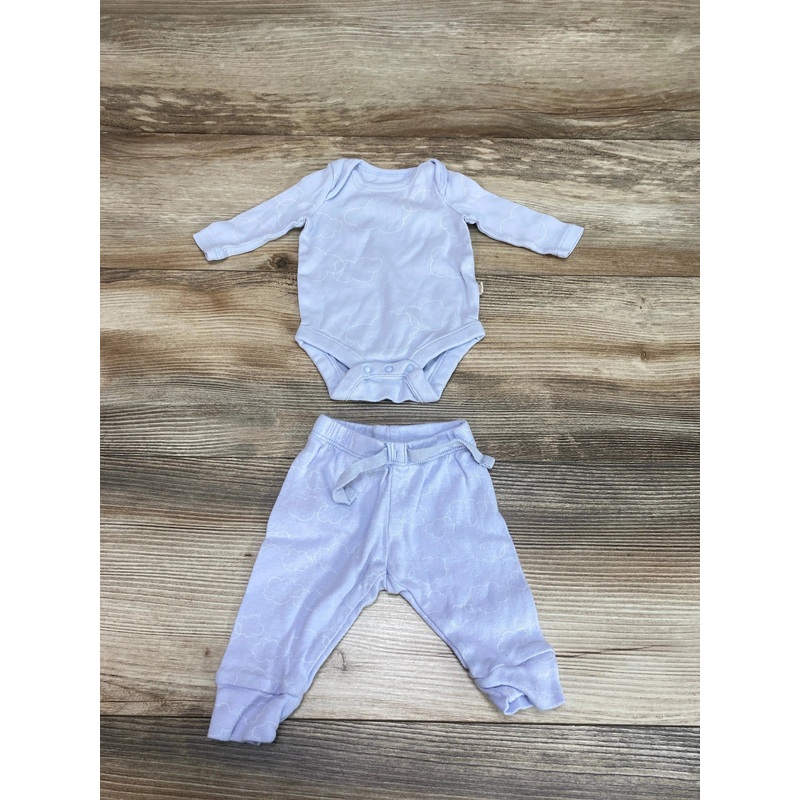 Baby Gap 2pc Cloud Print Bodysuit & Pants Blue sz Newborn