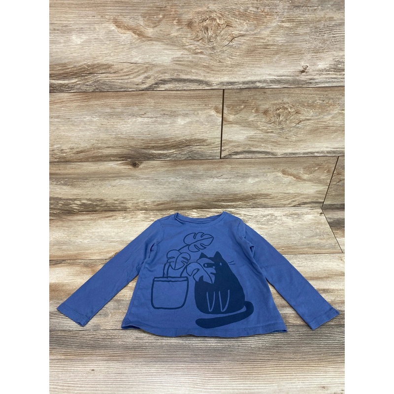 Baby Gap Cat Plant Shirt Blue sz 4T
