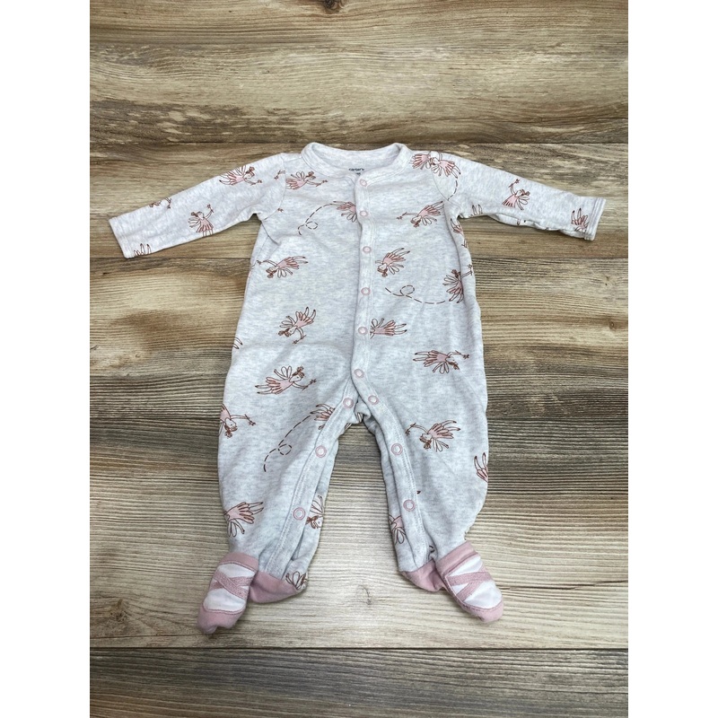 Carter’s Fairy Print Sleeper Grey sz 6m