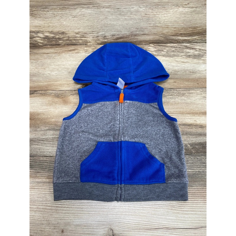Carter’s Hooded Fleece Vest Blue sz 18m
