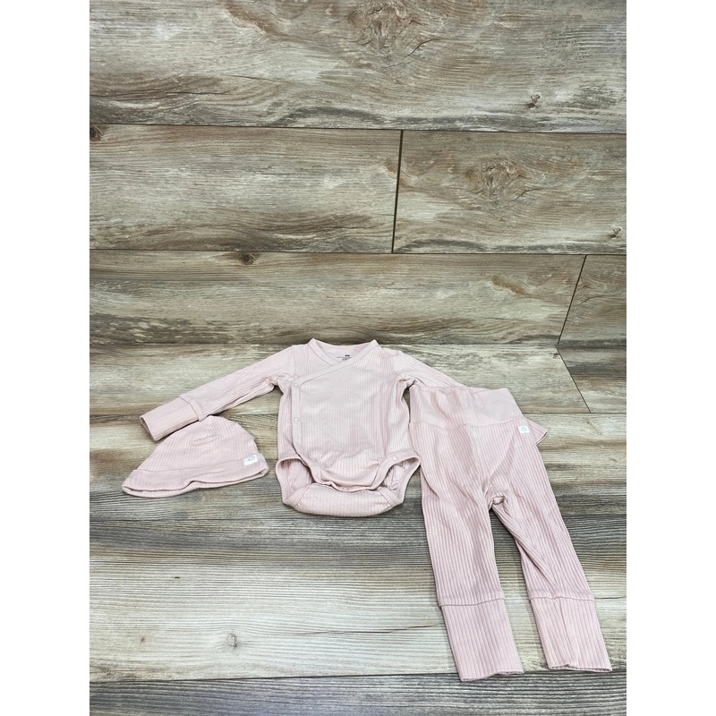 H&M 3pc Adjustable Fit Bodysuit Set Pink sz 6m