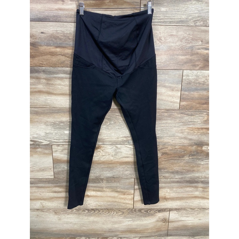 Isabel Maternity Crossover Panel Pants Black sz XS