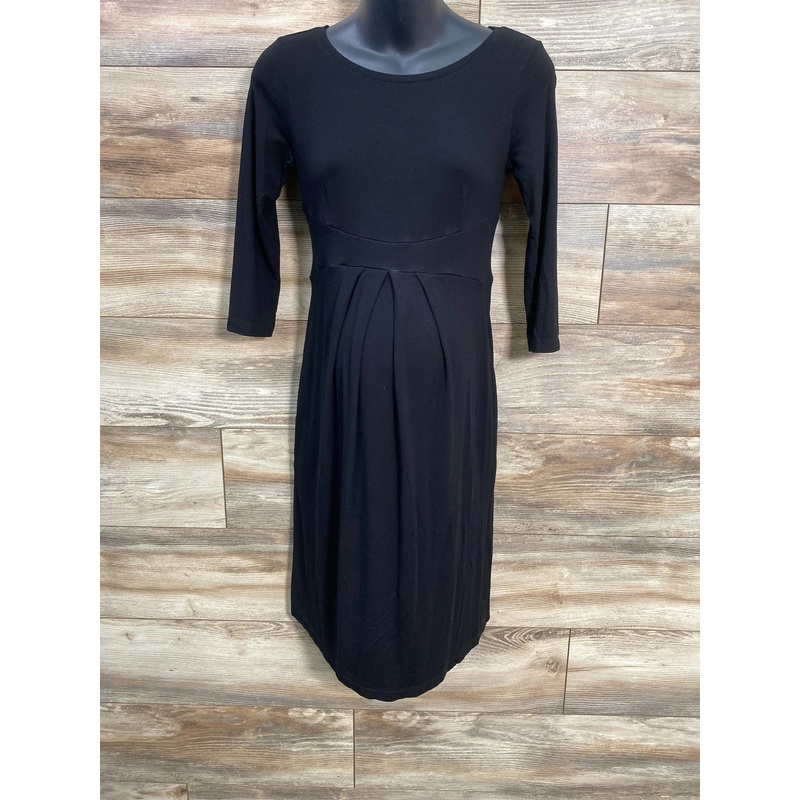 Isabella Oliver 3/4 Sleeve Dress Black sz 2/XS
