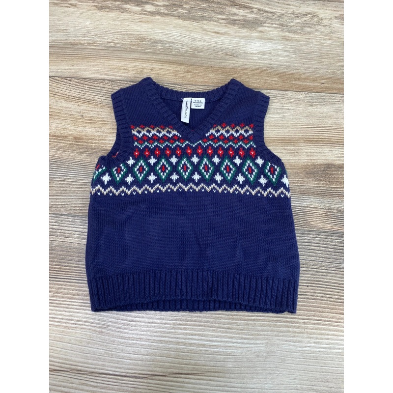 Janie and Jack Sweater Vest Navy sz 0-3m