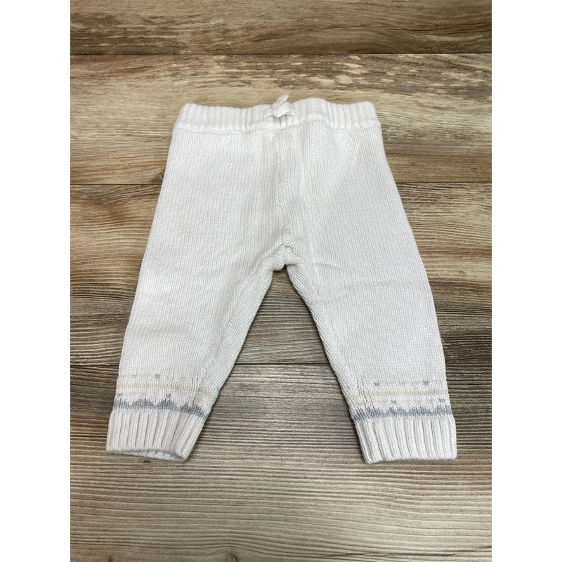 Janie & Jack Knit Pant White sz 6-12m