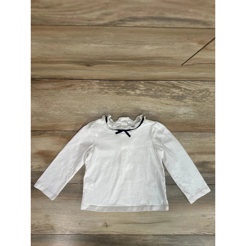 Janie & Jack Ruffle Collar Top White sz 2T