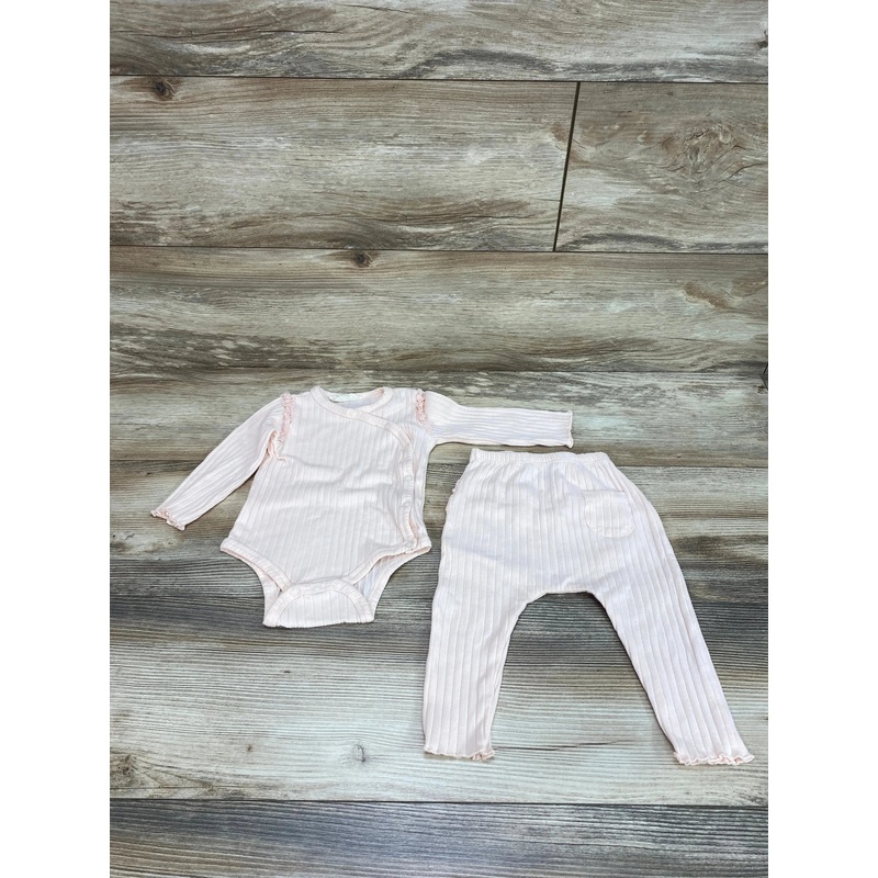 Jessica Simpson 2pc Kimono Bodysuit & Pants Pink sz 6-9m