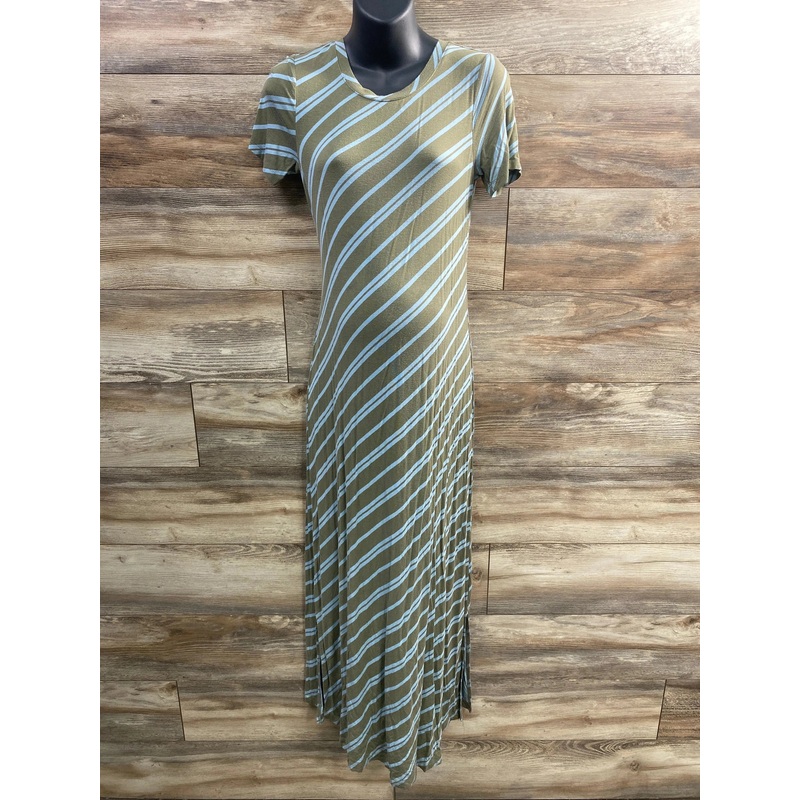 Jessica Simpson Maternity Striped Maxi Dress Green sz Medium