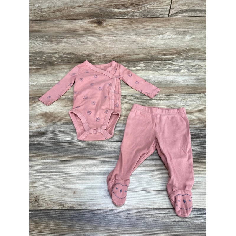 Just One You 2pc Owl Print Bodysuit & Pants Pink sz 3m