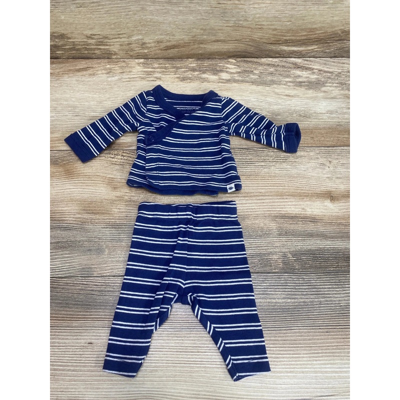 Just One You 2pc Striped Kimono Top & Pants Blue sz Preemie