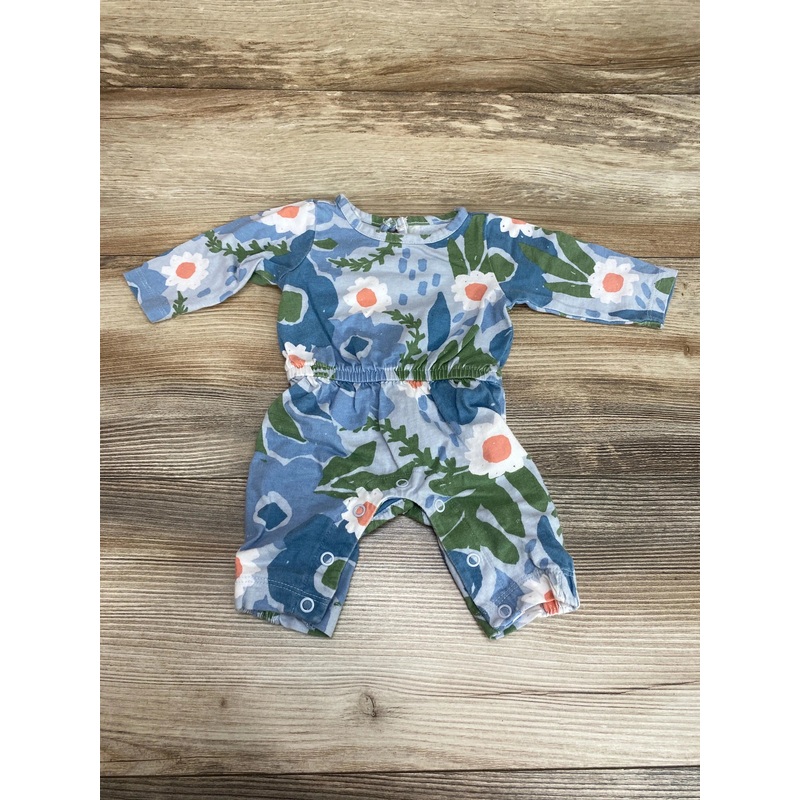 Just One You Floral Coverall Blue sz Newborn