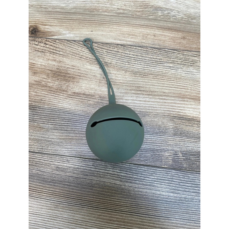 Mushie Silicone Pacifier Holder Case in Dried Thyme