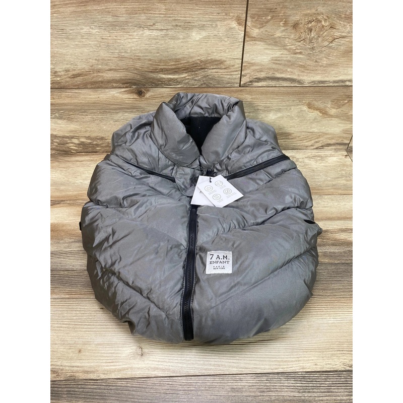NEW 7AM Enfant Car Seat Cover Puffer – Metallic Gray