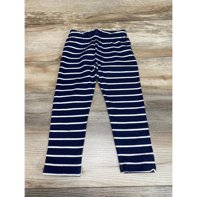 NEW Baby Gap Striped Navy Leggings sz 2T