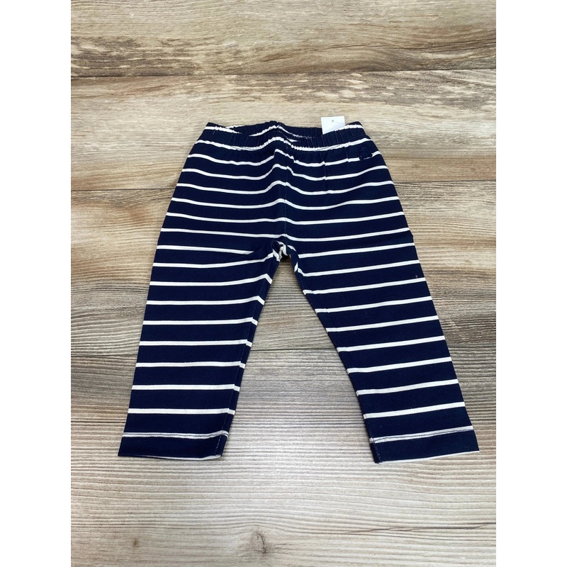 NEW Baby Gap Striped Navy Leggings sz 6-12m