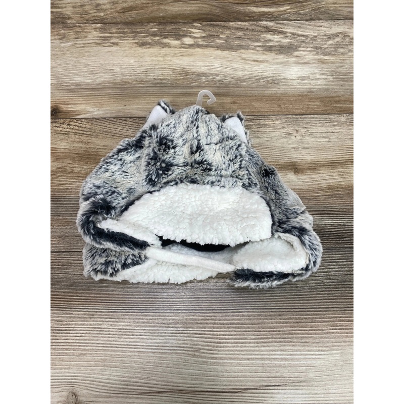 NEW Cat & Jack Grey Faux Fur Hat & Mitten Set sz 2T-5T