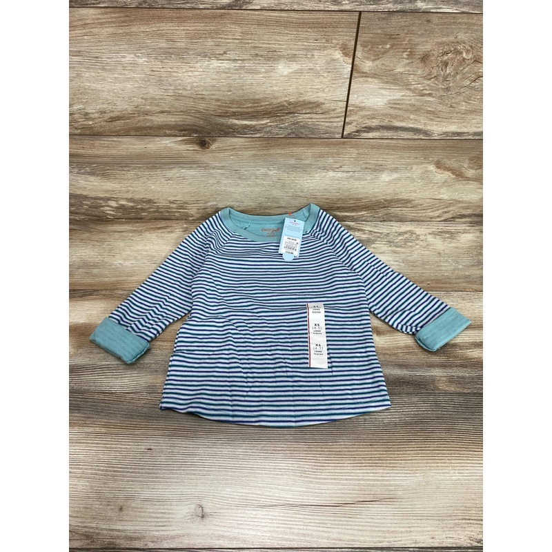 NEW Cat & Jack Striped Ocean Green Shirt sz 4/5