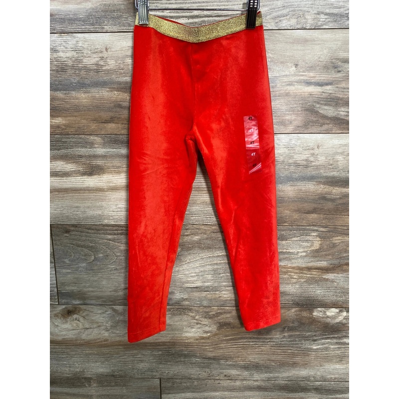 NEW Epic Threads Red Ribbed Leggings sz 4T
