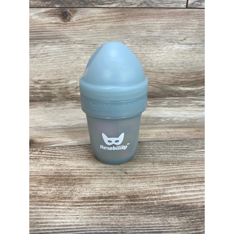 NEW Herobility Double Anti-Colic Baby Bottle LT 5fl. oz. Gray