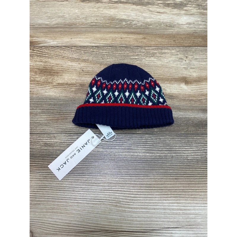 NEW Janie & Jack Fair Isle Beanie Blue Sz 0-3m