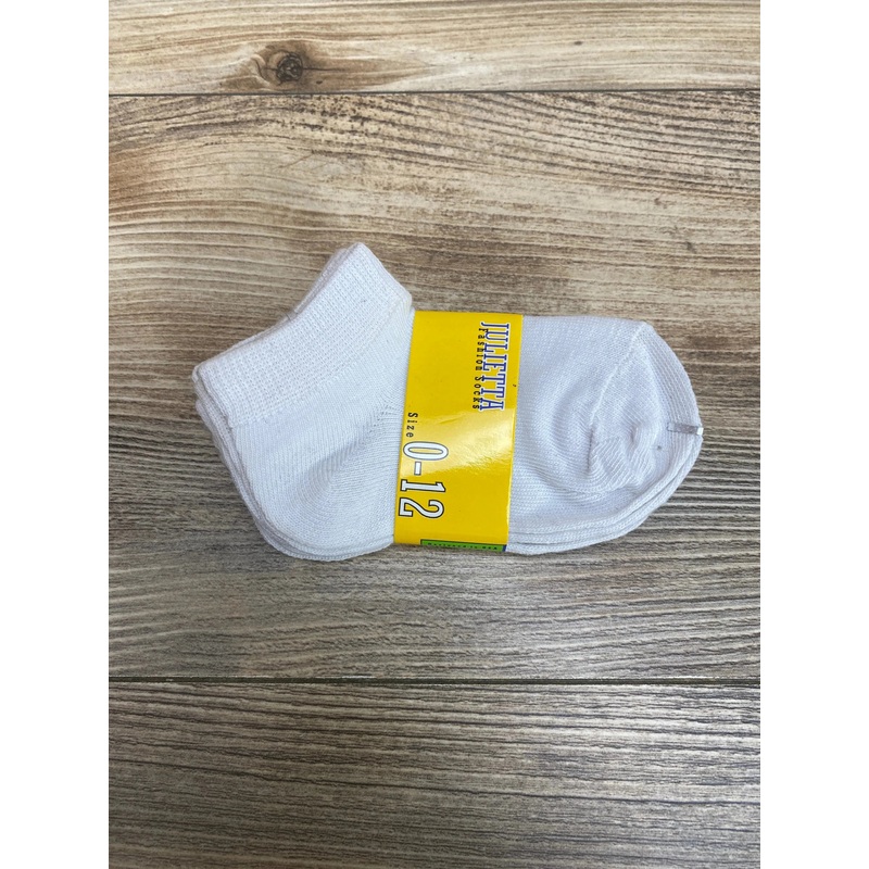 NEW Julietta 3pk Solid Socks White sz 0-12