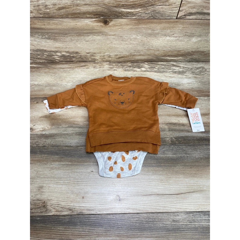NEW Just One You 3pc Brown Sweatshirt Set sz 3m