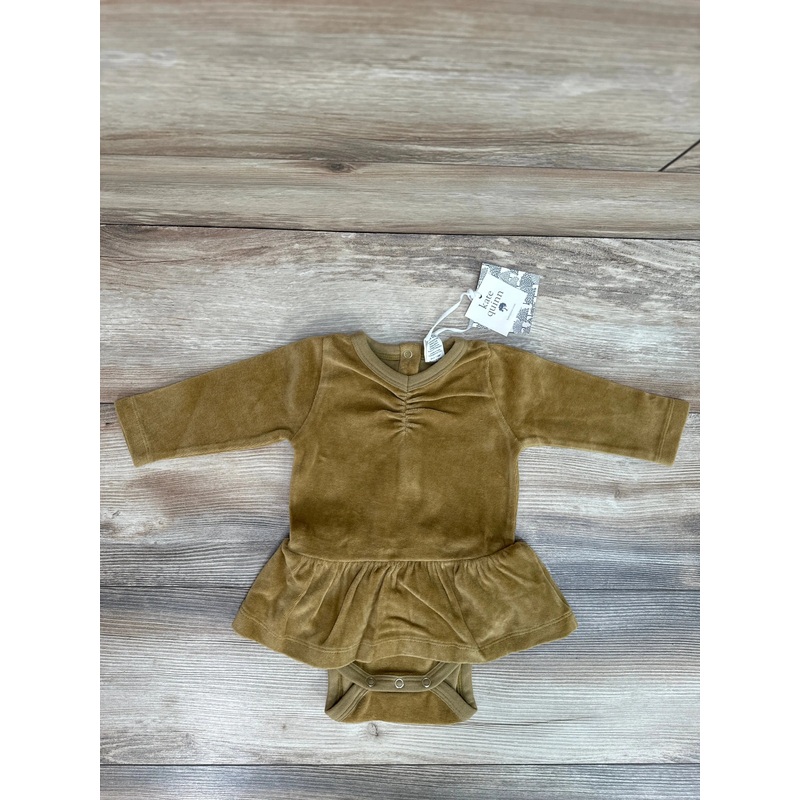 NEW Kate Quinn Velour Skirted Bodysuit Fennel sz 6-12m